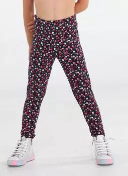 Mini iek Desenli Kz ocuk Tayt