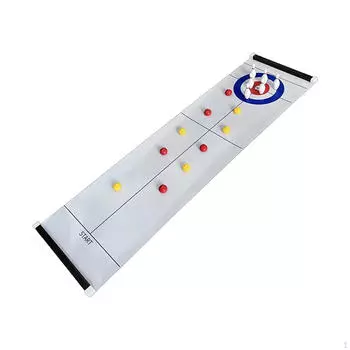 Мини-игра в керлинг и боулинг, семейная игра, интерактивная портативная, настольная для детей