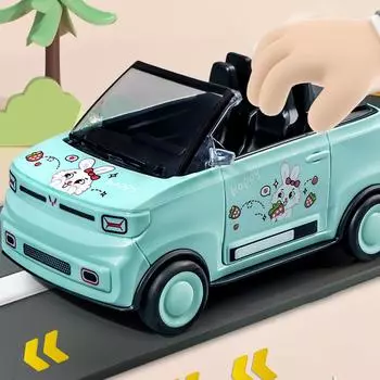 Мини-игрушечные машинки с открывающимися дверцами, двухсторонний инерционный кабриолет для мальчиков и девочек от 3 лет