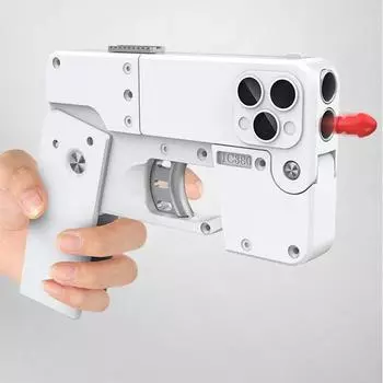 Мини-игрушечный пистолет для взрослых, креативный чехол для мобильного телефона, складной мягкий мобильный телефон-распылитель, мягкая пуля, карта жизни Cop357, метательный пистолет