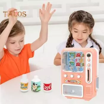 Мини-игрушка-автомат с бутылками для напитков, ролевые игры для детей, развивающие познавательные способности, интерактивная игра для родителей и детей, развивающая игрушка для синий