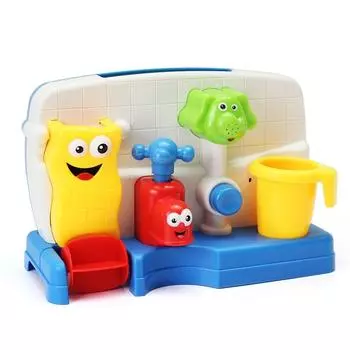 Мини-игрушка для ванной комнаты, игрушки для ванны, игра с водой, мини-водяное колесо, кран, фонтан, слон, развивающие игрушки