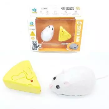 Мини-игрушка с пультом дистанционного управления на четыре стороны, игрушечная мышь с инфракрасным электрическим пультом дистанционного управления для животных белый