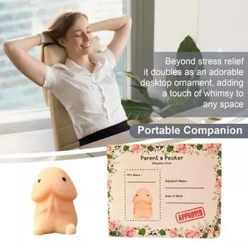 Мини-игрушка-сжиматель, новинка, сжимаемый мяч, игрушка для снятия стресса с картой, для взрослых, подарок, розыгрыш, игрушка для девичника, принадлежности бежевый