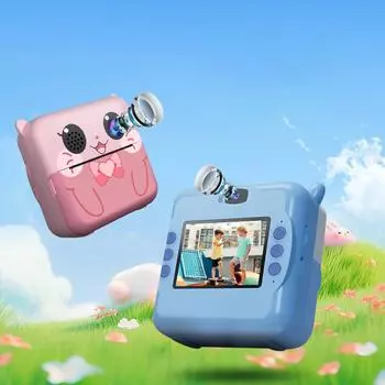 Мини-игрушки для детей Polaroid можно фотографировать и печатать прямо с помощью многофункционального устройства автоматически из фотографии. синий