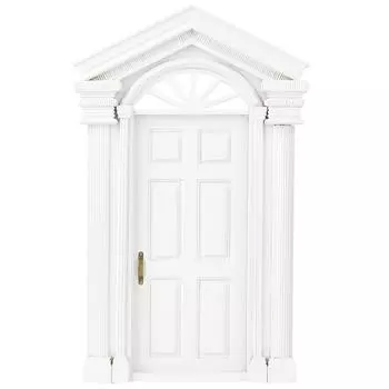 Мини имитация деревянной дверной мебели своими руками для 1:12 Аксессуаров для кукольного домика