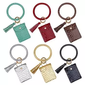 Мини-искусственная кожа для женщин и девочек, брелок для ключей, сумка для монет, женский кошелек, сумка