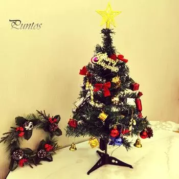 Мини-искусственная рождественская елка со светодиодной подсветкой Яркий цвет Реалистичный вид Многоразовая простая сборка Маленькая рождественская елка Декор для рабочего стола разноцветный