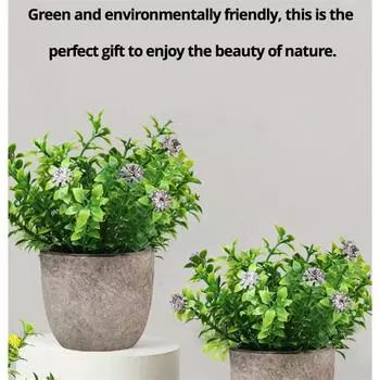 Мини искусственные растения бонсай мини имитация милый подходит для украшения рабочего стола офиса бонсай подарки синий