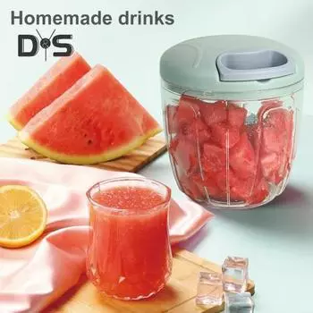 Мини-измельчитель для чеснока, 500/900 мл, прозрачный измельчитель для мяса и чеснока, полезные специи S зелёный