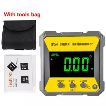 Мини измерительный цифровой уровень угломер с магнитным основанием электронный универсальный угломер цифровой инклинометр