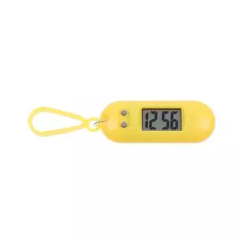 Мини Электронные Студенческие Овальные Цифровые Часы Отображение Времени Часы Подвесной Брелок жёлтый