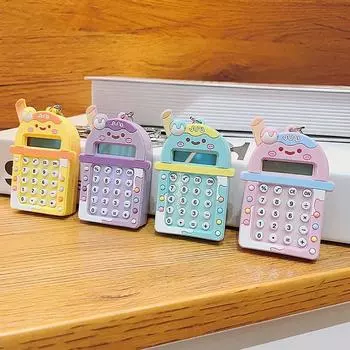 Мини-калькулятор Kawaii, портативный яркий цвет, 8-значный дисплей, школьные принадлежности, лабиринт, легкие студенческие канцелярские принадлежности, студенческие фиолетовый