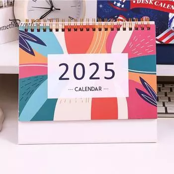 Мини-календарь на 2024-2025 гг. Настольный календарь на 18 месяцев, ежемесячный планировщик, список дел, органайзер, перекидной календарь, украшение для домашнего офиса C