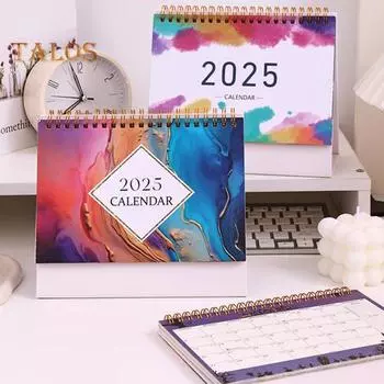 Мини-календарь на 2024-2025 гг. Настольный календарь на 18 месяцев, ежемесячный планировщик, список дел, органайзер, перекидной календарь, украшение для домашнего офиса A