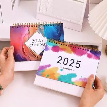 Мини-календарь на 2024-2025 гг. Настольный календарь на 18 месяцев, ежемесячный планировщик, список дел, органайзер, перекидной календарь, украшение для домашнего офиса A