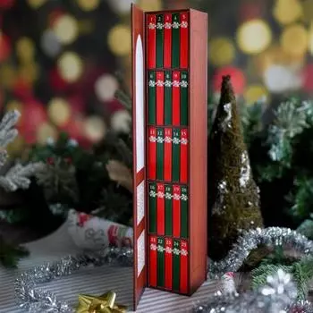 Мини-календарь с украшением в виде книги, рождественский адвент-календарь 2024 года с 24 подарочными книгами, подвесные украшения в виде мини-литературных книг для любителей книг коричневый
