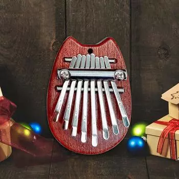 Мини Калимба 8 Т?e Holzfinger Daumenklavier Musikinstrument mit Schl?selband QDE water droplets