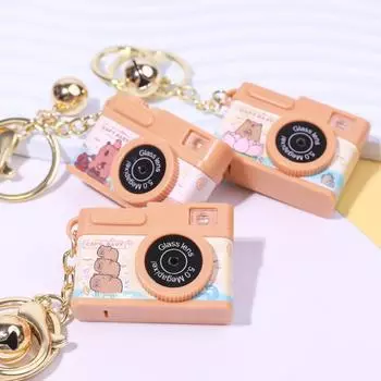 Мини-камера, мультяшная камера-капибара, брелок, креативный светодиодный брелок, автомобильный держатель для ключей, рюкзак, подвеска, украшение для детей, подарок as the picture