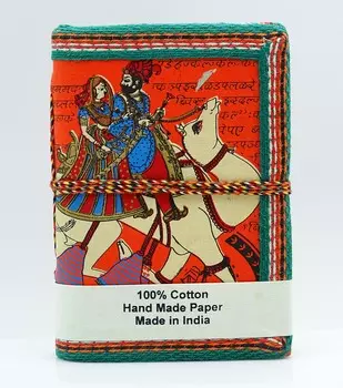 Мини-карманный блокнот ручной работы из переработанной бумаги Indian Royal Blank Memo 5 X 3.5 inches оранжевый
