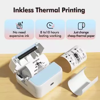 Мини-карманный принтер, портативный термопринтер для мгновенной фотопечати, машина для изготовления этикеток BT Wireless Connect Y-1