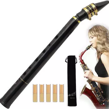 Мини-карманный саксофон, деревянный духовой инструмент, удобная, легкая в игре сумка для переноски, портативная