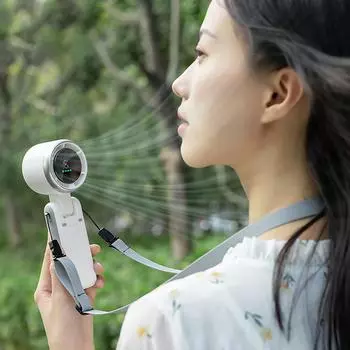 Мини карманный вентилятор на батарейках, ручной турбовентилятор с увеличенной батареей 3600 мАч, удобный для путешествий/на открытом воздухе зелёный