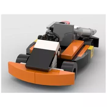 Mini Kart Building Block Racing Model Assembly Toy Ornament Compatible Small Particle Set