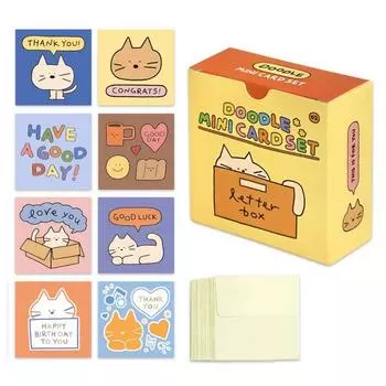 Мини-карта Iconic Doodle 8 видов x 3p + 24p набор, включая конверт