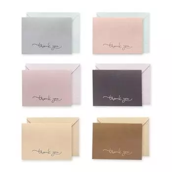 Мини-карта Walgadax Premium Thank You 6 видов открыток + 6 видов конвертов B набор