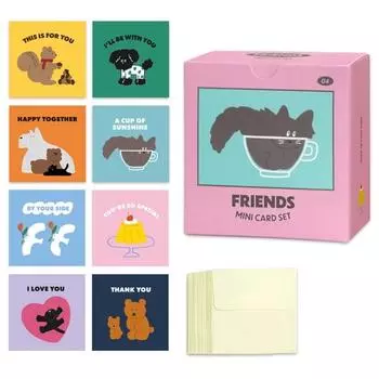 Мини-карты Iconic Friends 8 видов x 3 шт. + набор из конверта 24 шт.