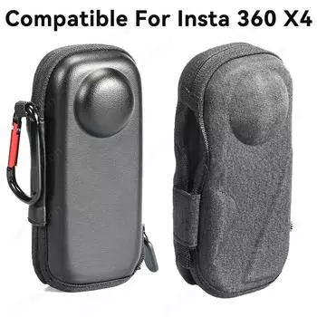 Мини-кейс для хранения аксессуаров Insta360 X4, устойчивая к царапинам переносная сумка для хранения экшн-камеры Insta 360 X4, сумка для переноски Small чёрный