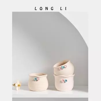 Мини керамический цветочный горшок, украшение для дома, суккулентный маленький цветочный горшок, суккулентная вегетарианская горелка, милый маленький цветочный декоративный горшок