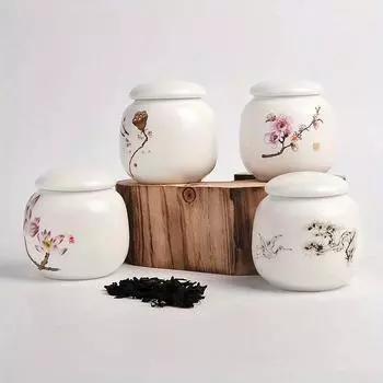 Мини-керамический контейнер для чая Tieguanyin, резервуар для хранения чая, дорожная портативная герметичная банка для чая, контейнер для кофе, бытовые резервуары для хранения D