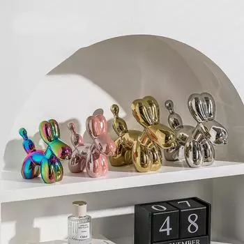 Мини-керамический воздушный шар 11 см, абстрактное украшение для собаки, креативная скульптура, статуя для кабинета, аксессуары для домашнего офиса, украшение фестиваля