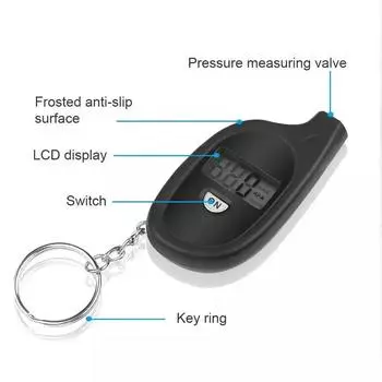 Mini Keychain Style Air Pressure Tester Meter 2-150 PSI Kpa Bar Cm2 Digital LCD Display Car Tire Pressure Inspection Tool CHINA