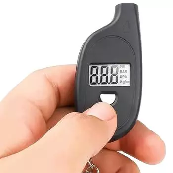 Mini Keychain Style Tire Gauge Digital LCD Display 2-150 PSI Car Tyre Air Pressure Tester Meter For Car Auto Motorcycle Tool чёрный