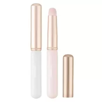Мини-кисть для блеска губной помады с круглой головкой, аппликатор для губной помады, кисти с крышкой розовый