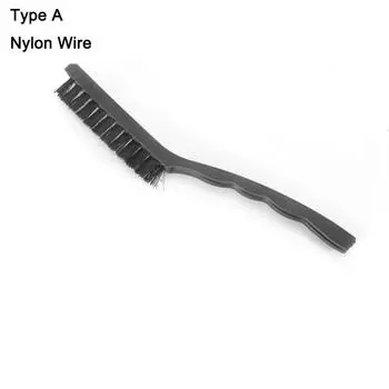 Мини-кисть для удаления ржавчины, чистящая латунь, полирующая металлическая щетка, инструменты для чистки, проволока из нержавеющей стали, нейлоновая щетка C