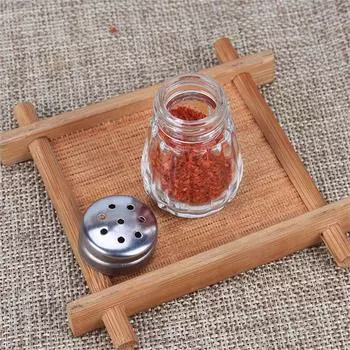 Mini Kitchen Spice Bottle Glass Seasoning Bottle Cooking BBQ Sprinkling Bottle Chili Noodle Sprinkler Bottle Picnic Cooking Tool
