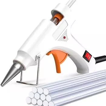 Мини-клеевой пистолет, клейкие ленты, кронштейны, термоплавкий низкотемпературный защитный переключатель, подходит для декоративных тканей