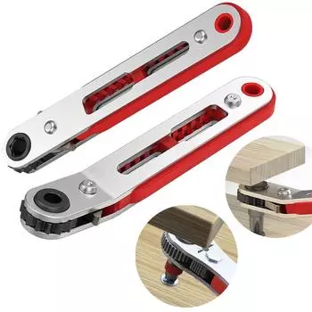 Мини-ключ с храповым механизмом, 1/4-дюймовая головка, шестигранная отвертка, ключ с храповым механизмом с двойной головкой, инструмент без двух головок Bend