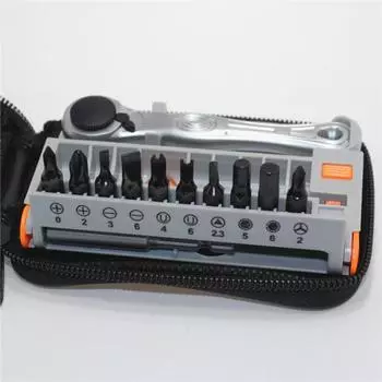 Мини-ключ с храповым механизмом, разводной ключ для ближнего боя, набор бит для отвертки с храповым механизмом и наборами инструментов с приводом 1/4 дюйма