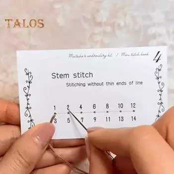 Мини-книга по шитью, полное руководство по шитью, набор карточек для рукоделия, вышивальные узоры, дизайны, книга по шитью 1pc