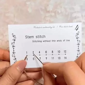 Мини-книга по шитью, полное руководство по шитью, набор карточек для рукоделия, вышивка 1pc