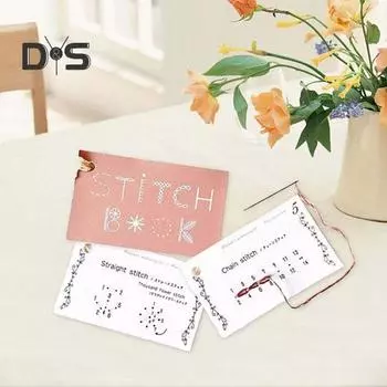 Мини-книга по шитью, полное руководство по шитью, набор карточек для рукоделия, вышивальные узоры, дизайны, книга по шитью 1pc