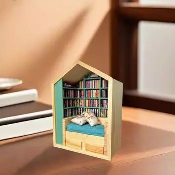 Мини-книжная полка Anxietys Relief 200 Мини-книга Shake Away Stress Home Decor Скульптура