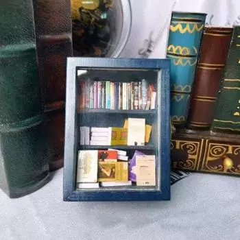 Мини-книжная полка для снятия тревожности, карманная книжная полка для снятия тревожности, деревянная книжная полка, игрушка-нервозность, чтобы стряхнуть стресс, домашний офисный декор для любителей книг 1pc