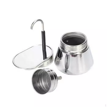 Мини-кофейник с одним носиком, эспрессо-машина на плите, многоразовая самодельная маленькая для дома,