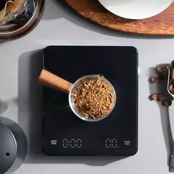 Мини-кофейные весы с двумя режимами синхронизации, 3 кг/0,5 г, точные весы, перезаряжаемые цифровые кухонные весы для эспрессо и кофе для разлива.